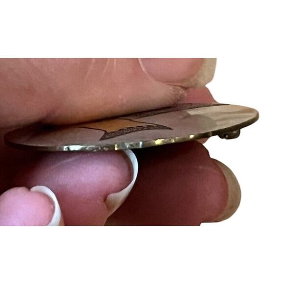 Egyptian Queen Nefertiti Pin and Pendant Reed and Barton Damascene - Picture 4 of 6